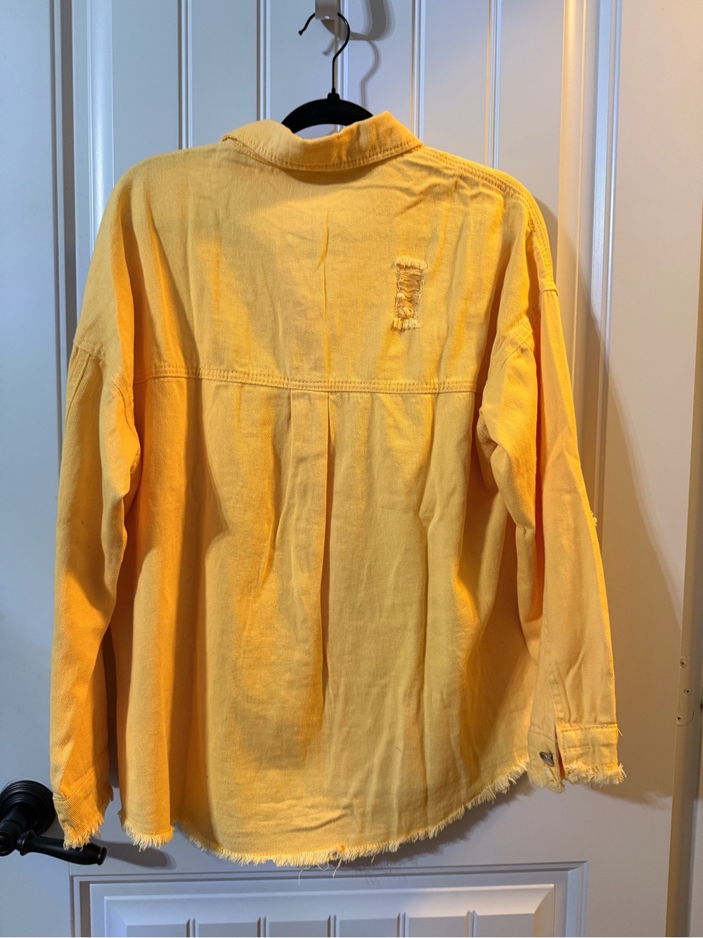 Yellow Distressed Button-Up Jacket - Picture 5 of 5